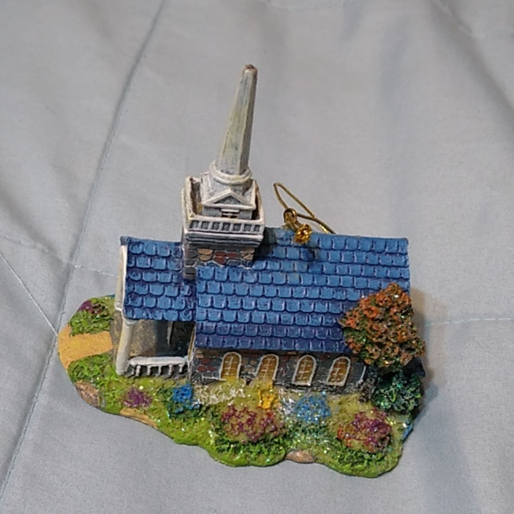 Thomas Kincade Church House Ornament